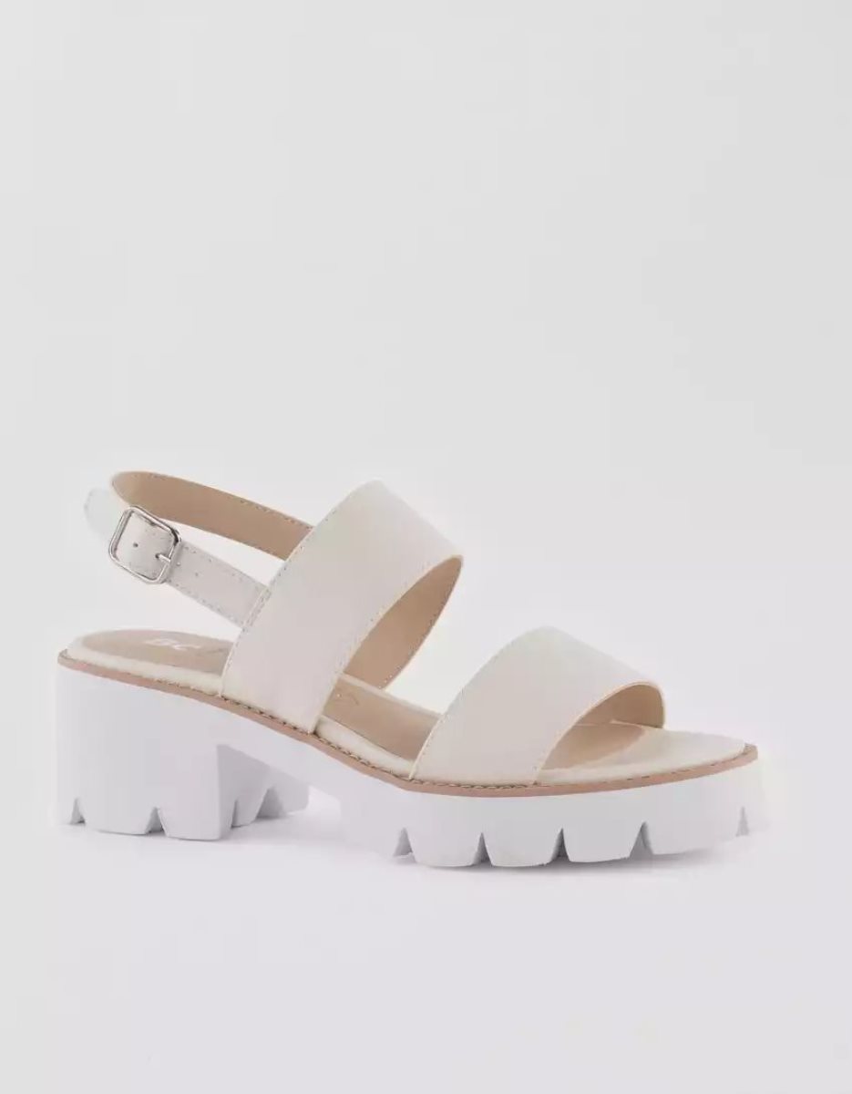 Compensées American Eagle BC Footwear Left Unsaid Plateforme Sandal Blanche Femme | VXS-95774656